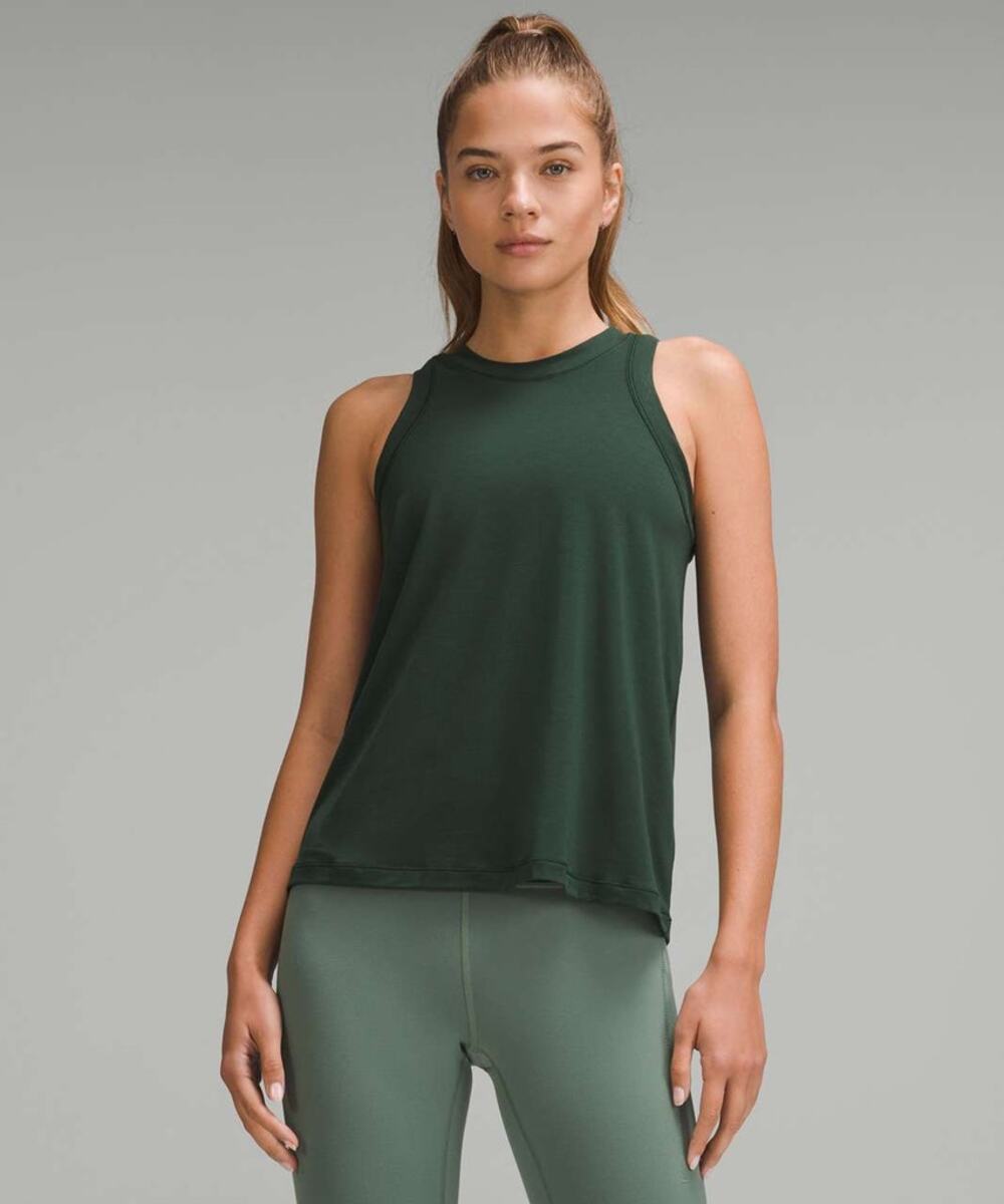 Lululemon Jersey Training High Neck Sleeveless Classic Tank Top Legacy Green 4